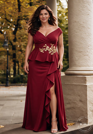 Elowen Gown in Bordeaux