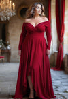 Josephine Plus Size Gown In Deep Red