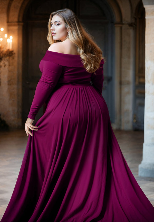 Tomyris Plus Size Evening Dress in Orchid Tomyris Plus Size Evening Dress in Orchid