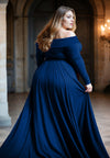 Marie Plus Size Gown in Royal Blue