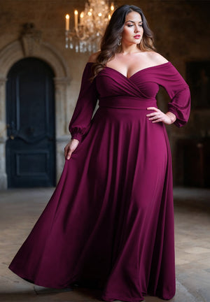 Tomyris Plus Size Evening Dress in Orchid