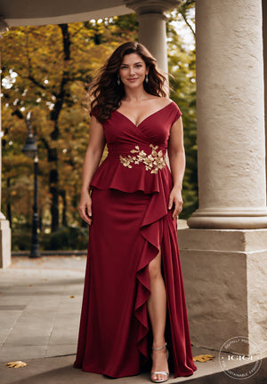 Elowen Gown in Bordeaux