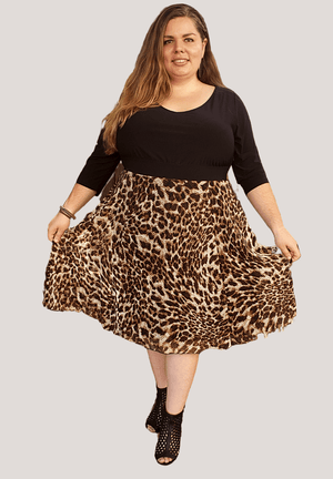 Camille Cheetah Dress 18 (Ready-To-Ship)