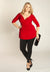 Arabelle Plus Size Tunic in Scarlet (Made To Order)