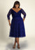 Francesca Plus Size Dress in Royal Blue Lace (Made To Order)