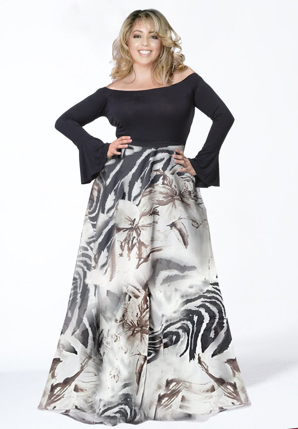 Chiffon Black Plus Size Dress | IGIGI.com Chiffon Black Plus Size Dress | IGIGI.com