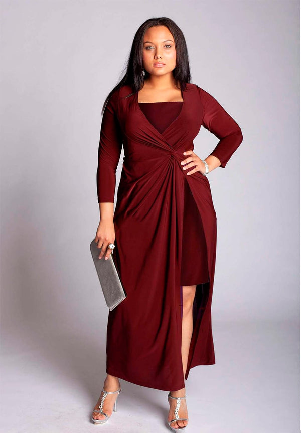 Wrap made to measure plus size ruby dress