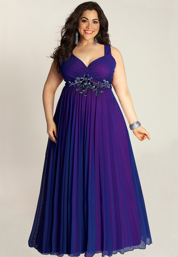 Royal blue plus size dress