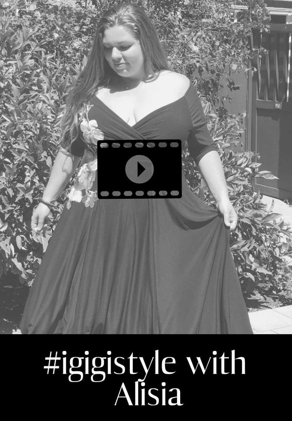 Embroidered Black plus size dress | IGIGI.com Embroidered Black plus size dress | IGIGI.com