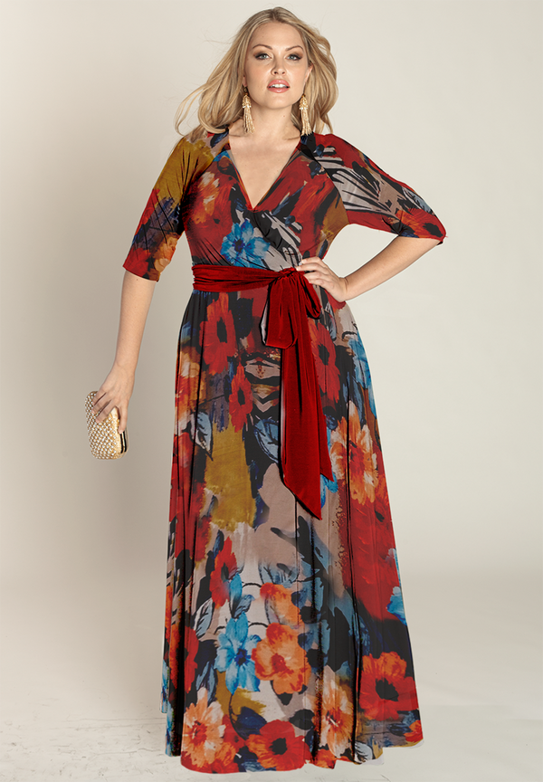 wrap dress maxi plus size Wrap made to measure plus size dress