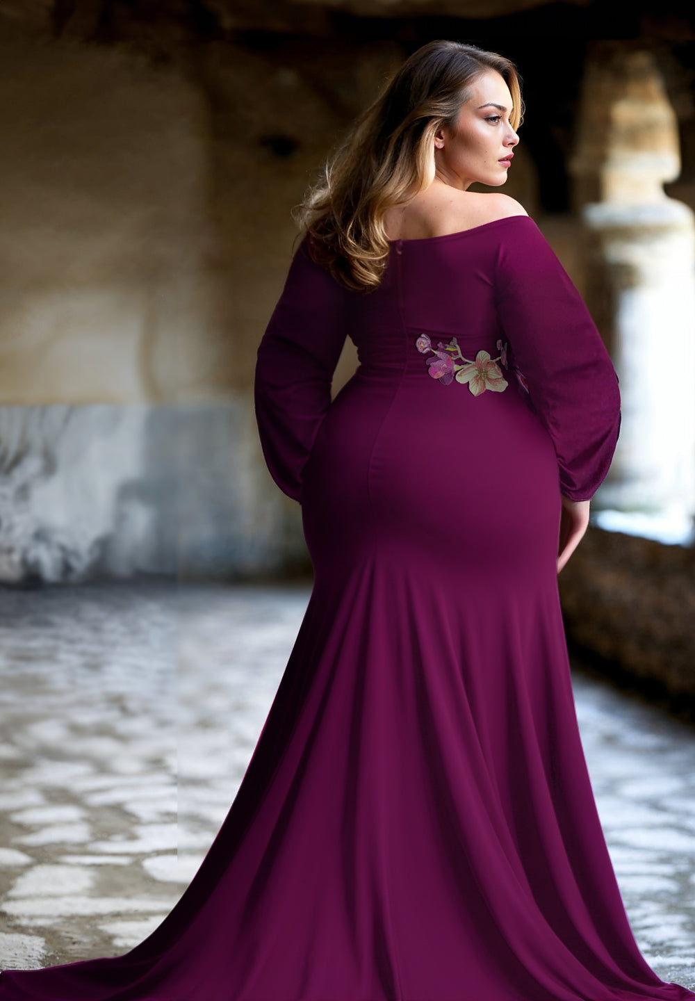 Antoinette Plus Size Gown In Orchid Antoinette Plus Size Gown In Orchid