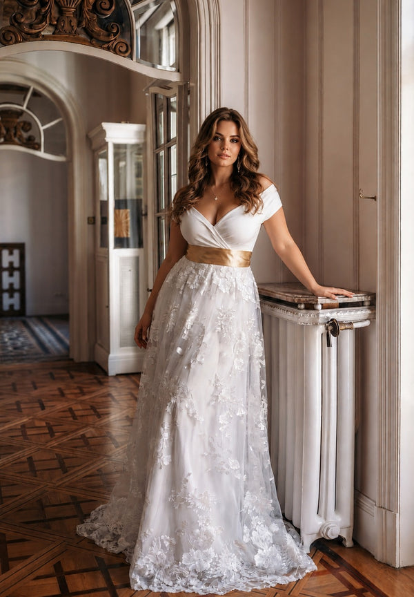 Eugenia Wedding Gown In Ivory (Made to Order)