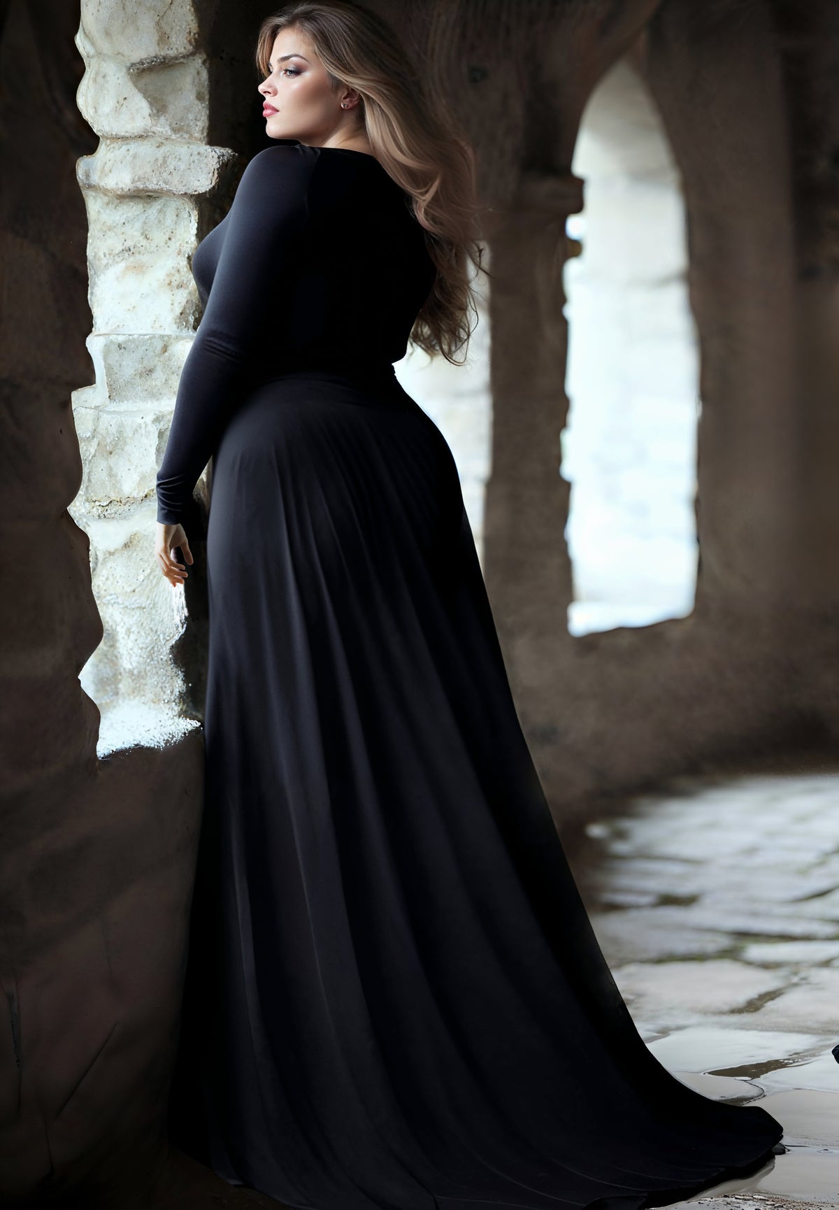 Eleanor Plus Size Gown In Black Eleanor Plus Size Gown In Black