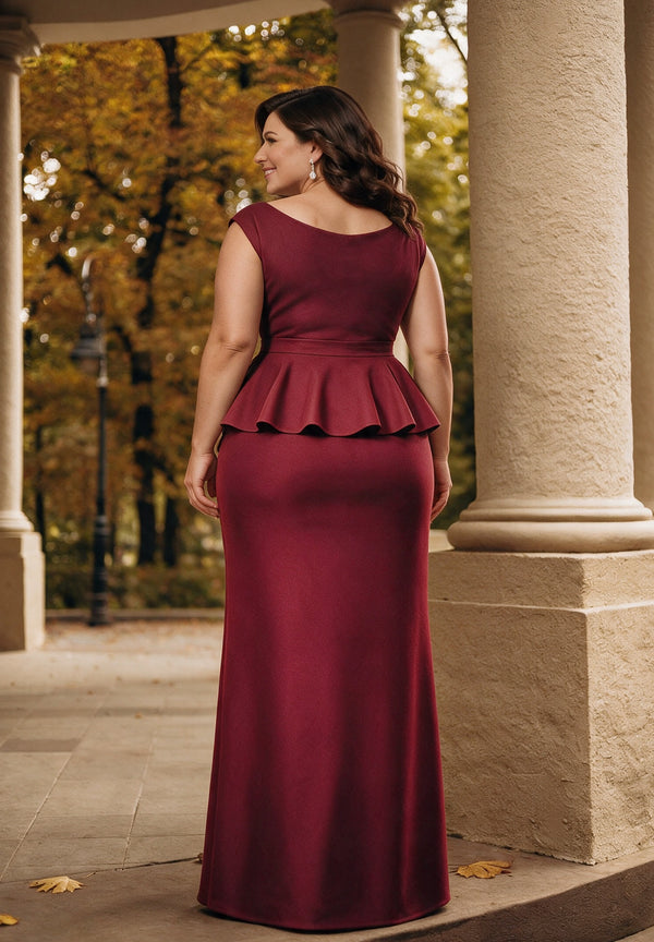Elowen Gown in Bordeaux