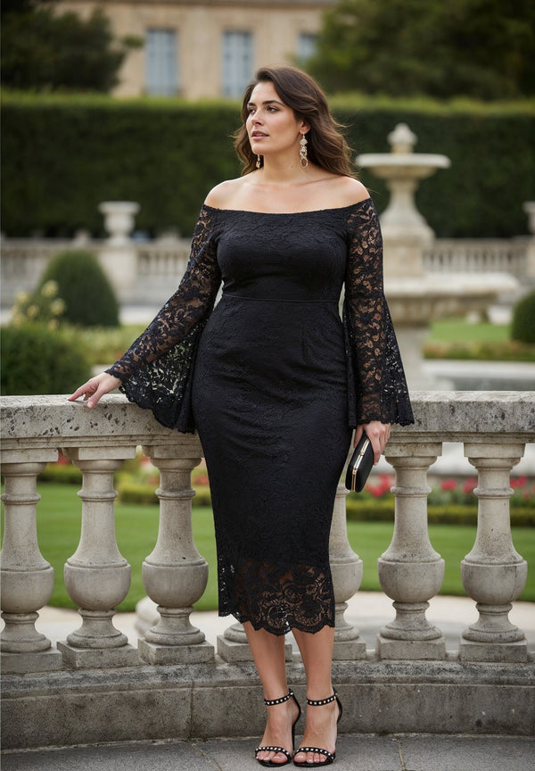 Justine Black Lace Dress