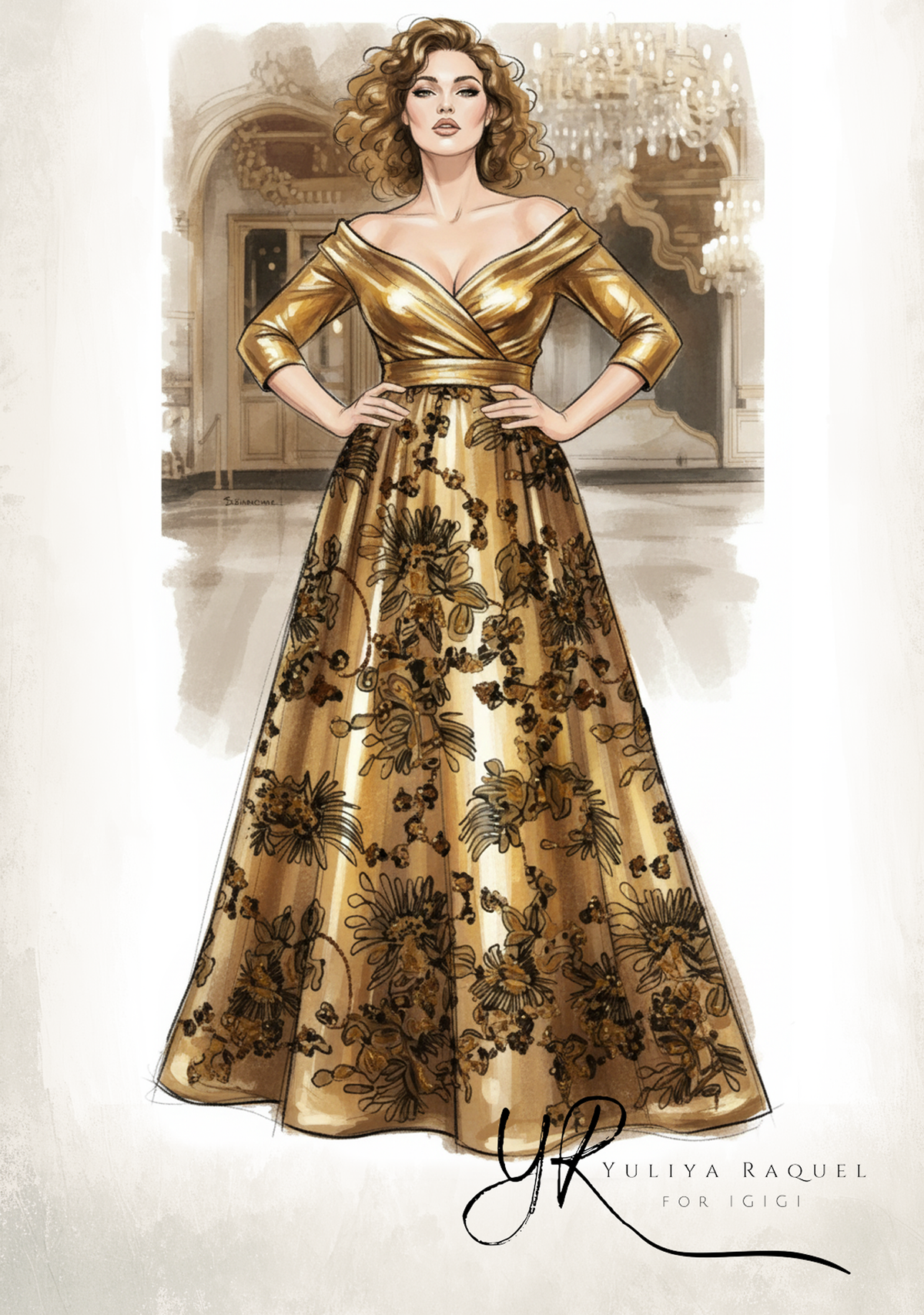 Marie Antoinette Gold Gown