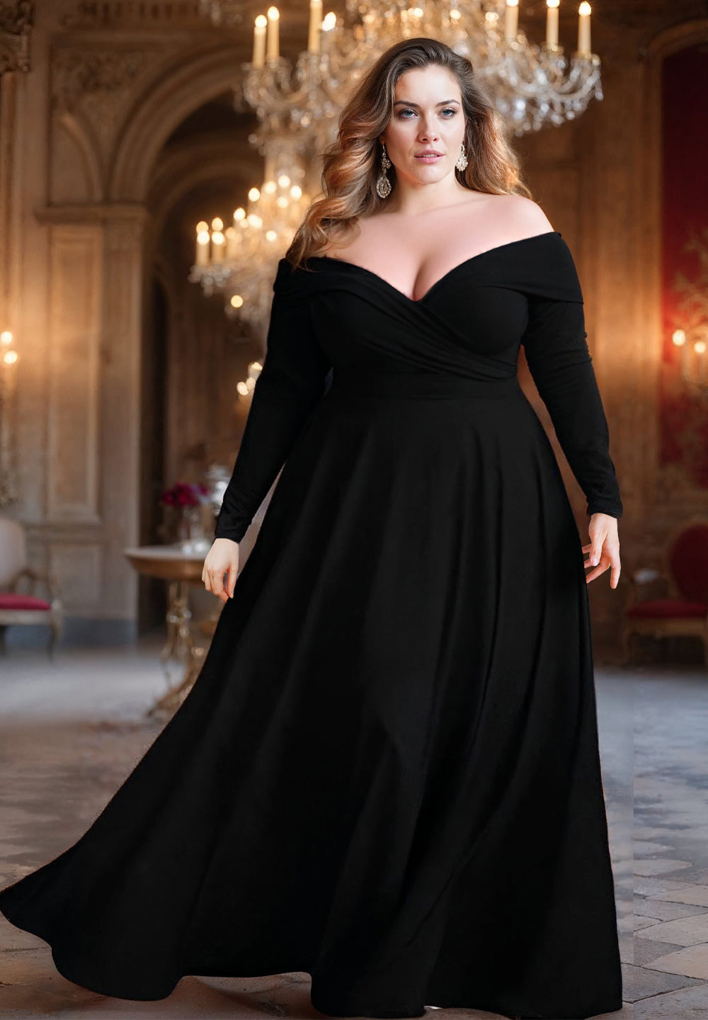 Marie Plus Size Gown Black Marie Plus Size Gown Black