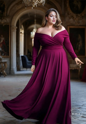 Marie Plus Size Gown In Orchid
