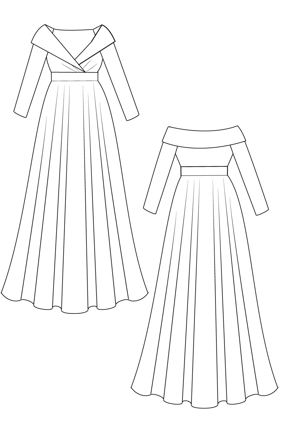 Marie Plus Size Gown in Royal Blue