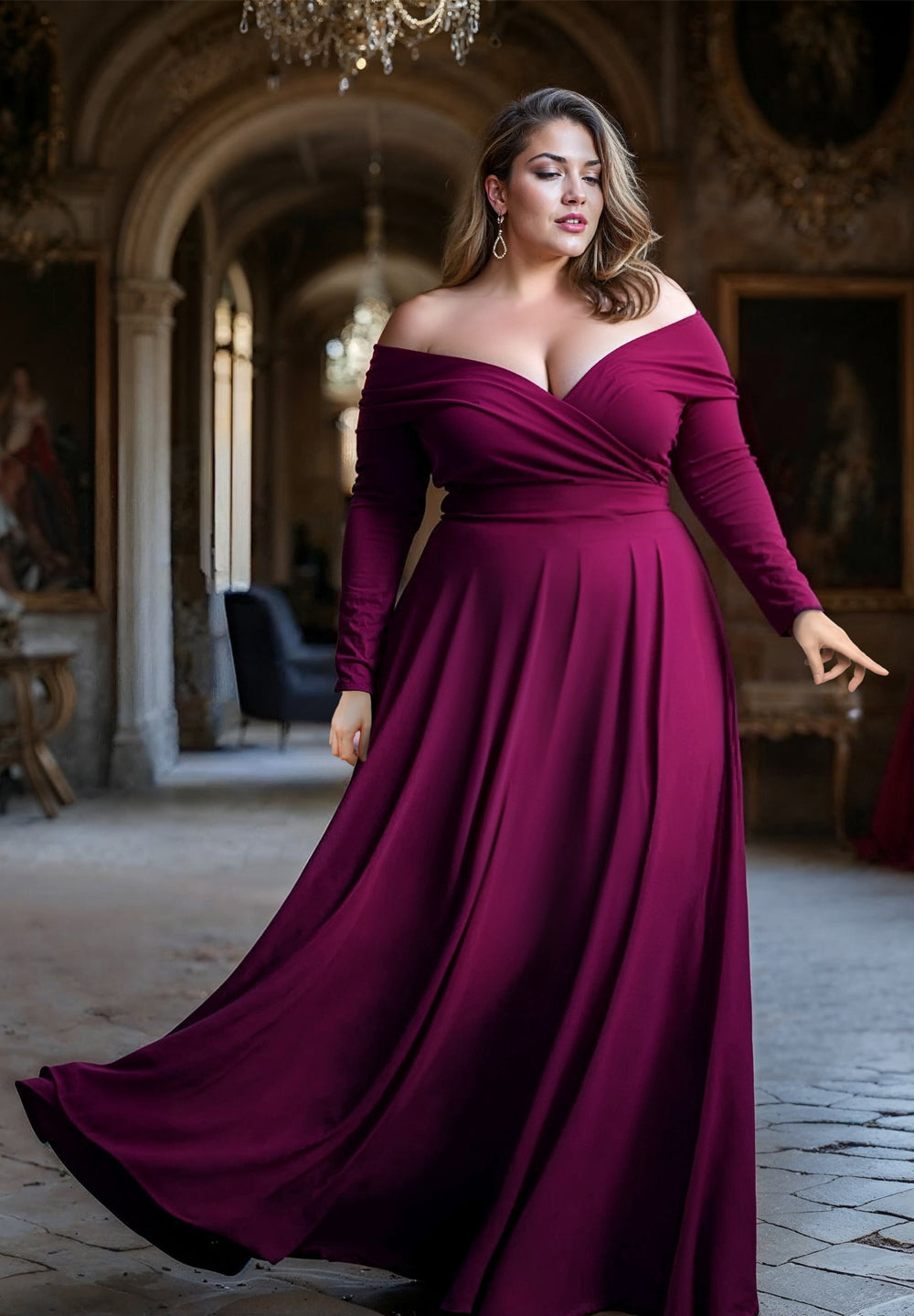 beautiful dresses for larger ladies Marie Plus Size Gown In Orchid