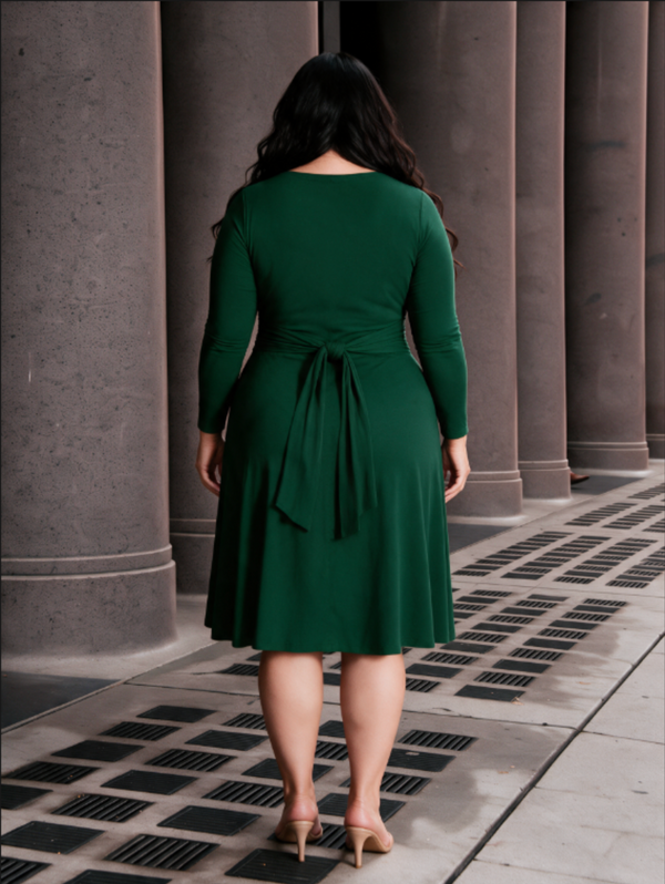 Livia Dress in Emerald Green