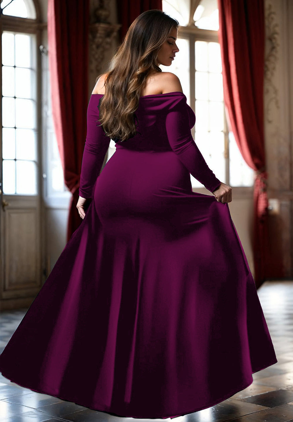 Zenobia Plus Size Evening Dress In Orchid Zenobia Plus Size Evening Dress In Orchid