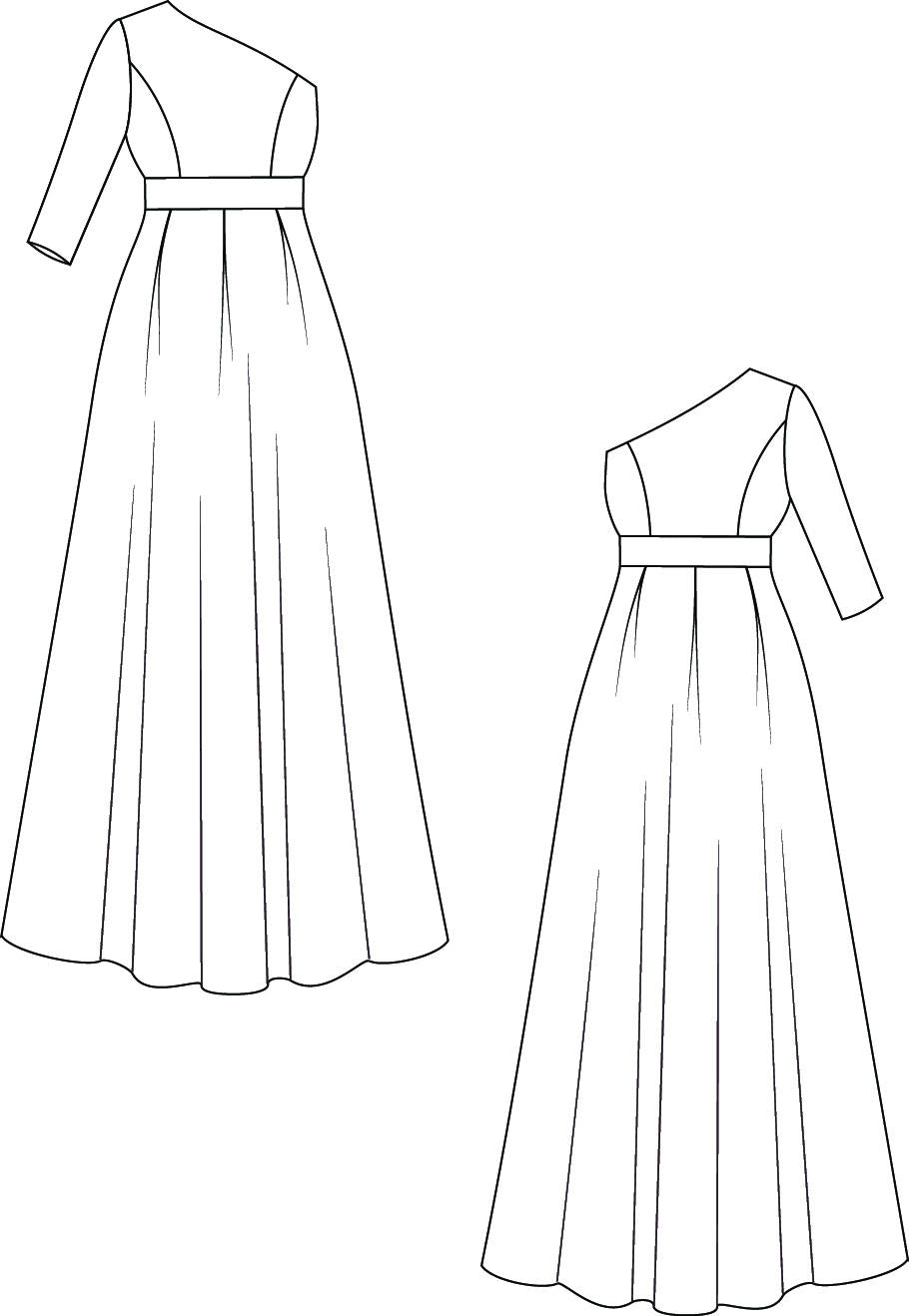 Marcella One-shoulder Lace Gown
