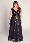 Lace plus size dress with wrap top