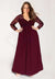 Monica Gown in Bordeaux (Made To Order)