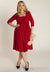 Nellie Wrap Dress In Scarlet (Made To Order)