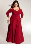Royal red plus size flowy dress