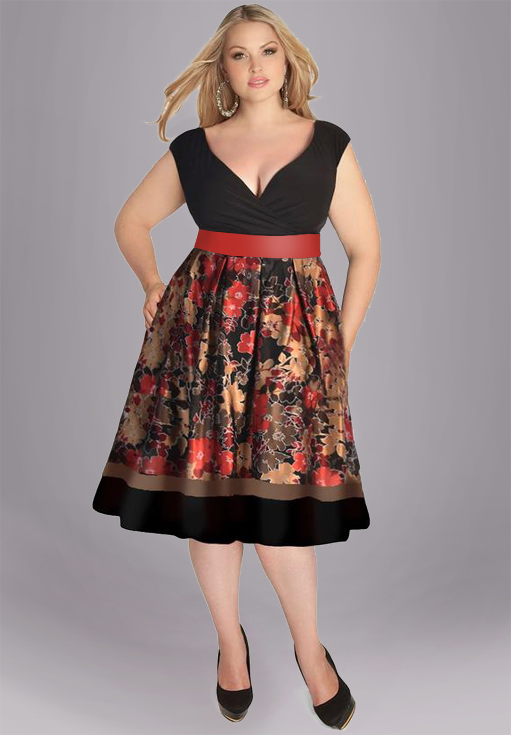 kommentar tage Ny mening Floral print plus size dress | IGIGI.com