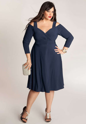 Blue made to measure plus size dress | IGIGI.com